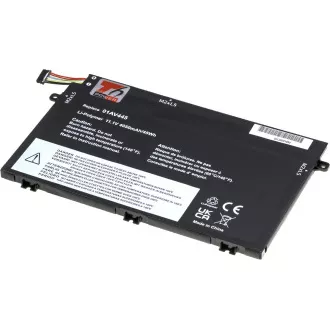 Baterija T6 Power za Lenovo ThinkPad E480, E490, E580, E590, E14, E15, 4050mAh, 45Wh, 3-celična, Li-pol