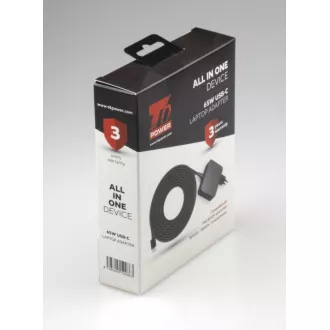 T6 Power univerzalni adapter za prenosne računalnike, 65 W, USB-C