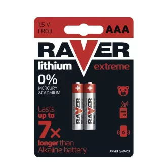 Litijeva baterija RAVER 2x AAA