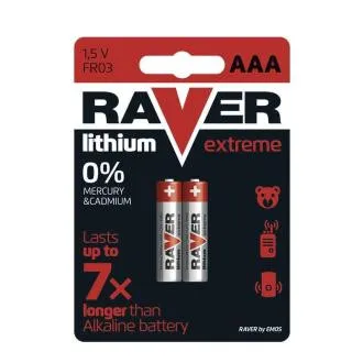 Litijeva baterija RAVER 2x AAA