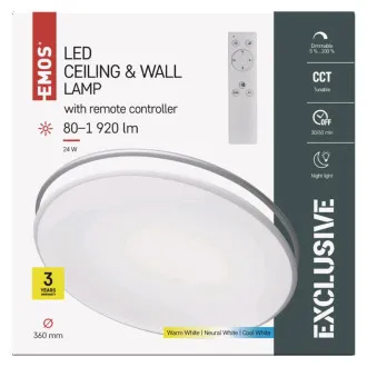 Stenska svetilka EMOS z daljinskim upravljalnikom ZM5165 (35 cm) Stenska svetilka EMOS z daljinskim upravljalnikom ZM5165 (35 cm)
