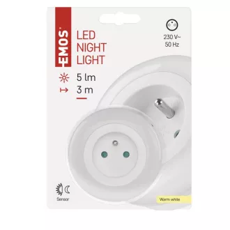 EMOS LED nočna luč P3320, nočni senzor
