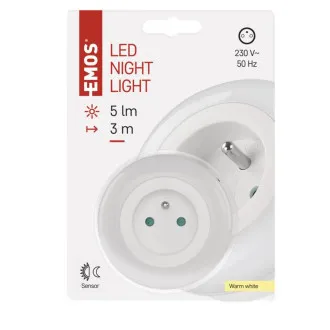 EMOS LED nočna luč P3320, nočni senzor EMOS LED nočna luč P3320, nočni senzor