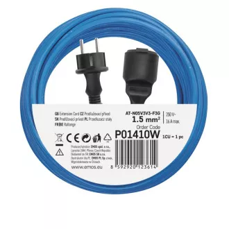 EMOS PODALJŠEK 1Z 10M 1,5MM KABEL PROTI ZMRZOVANJU