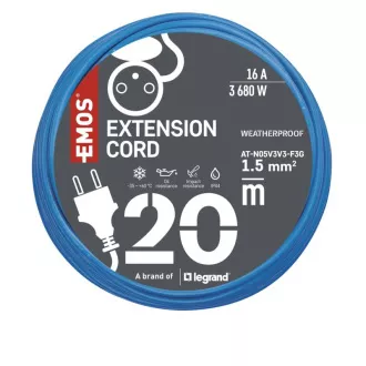 EMOS PODALJŠEK 1Z 20M 1,5MM KABEL PROTI ZMRZOVANJU