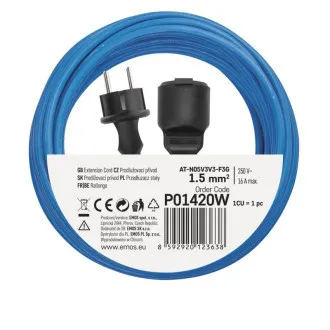 EMOS PODALJŠEK 1Z 20M 1,5MM KABEL PROTI ZMRZOVANJU