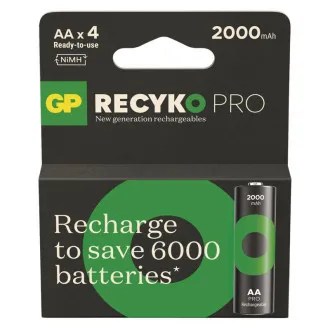 GP Baterija za ponovno polnjenje. ReCyko Pro AA (HR6) 2000mAh - 4ks GP Baterija za ponovno polnjenje. ReCyko Pro AA (HR6) 2000mAh - 4ks
