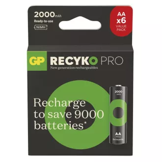 GP Baterija za ponovno polnjenje. ReCyko Pro AA (HR6) 2000mAh - 6 kosov