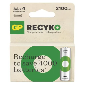 GP Baterija za ponovno polnjenje. ReCyko 2100 AA (HR6) - 4 kosi GP Baterija za ponovno polnjenje. ReCyko 2100 AA (HR6) - 4 kosi