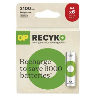 GP Baterija za ponovno polnjenje. ReCyko 2100 AA (HR6) - 6 kosov
