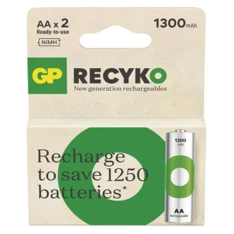 GP Baterija za ponovno polnjenje. ReCyko 1300 AA (HR6) - 2 kosa GP Baterija za ponovno polnjenje. ReCyko 1300 AA (HR6) - 2 kosa