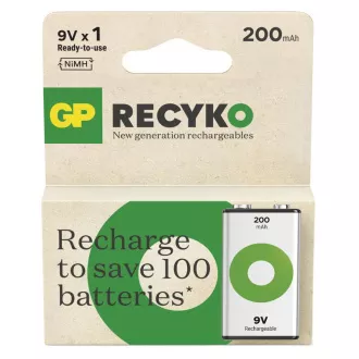 GP Baterija za ponovno polnjenje. ReCyko 200 (9V) - 1 kos