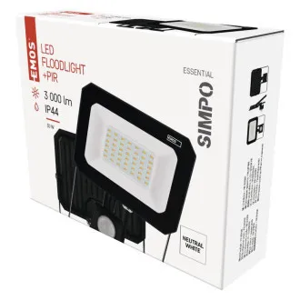 EMOS LED REFLEKTOR SIMPO 30W, 3000Lm, 4000K, PIR EMOS LED REFLEKTOR SIMPO 30W, 3000Lm, 4000K, PIR
