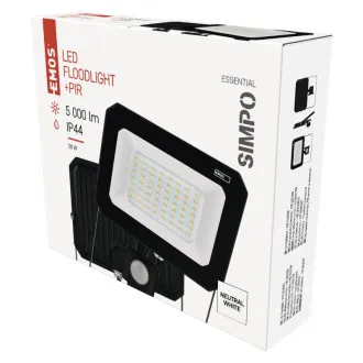 EMOS LED REFLEKTOR SIMPO 50W, 5000Lm, 4000K, PIR EMOS LED REFLEKTOR SIMPO 50W, 5000Lm, 4000K, PIR