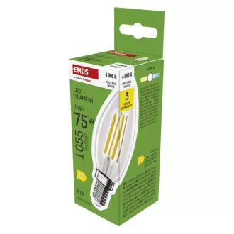 EMOS LED sveča 7W(75W) 1055lm E14 NW