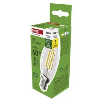 EMOS LED sveča 3,8W(60W) 806lm E14 NW A CLASS EMOS LED sveča 3,8W(60W) 806lm E14 NW A CLASS