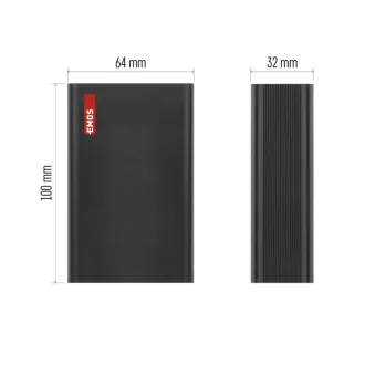 EMOS PWB NTBF20 20000MAH 65W PD 1×USB-C 1×USB-A