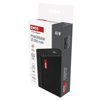EMOS PWB NTBF20 20000MAH 65W PD 1×USB-C 1×USB-A EMOS PWB NTBF20 20000MAH 65W PD 1×USB-C 1×USB-A