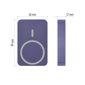 EMOS POWERBANK WI 1046, brezžično polnjenje 20 W, 10.000 mAh, MODRA, 1xUSB-C