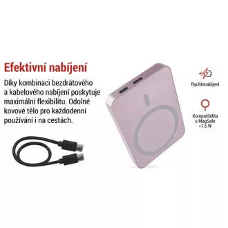 EMOS POWERBANK WI 522, brezžično polnjenje 20W, 5.000mAh, LOSOS, 1xUSB-C EMOS POWERBANK WI 522, brezžično polnjenje 20W, 5.000mAh, LOSOS, 1xUSB-C