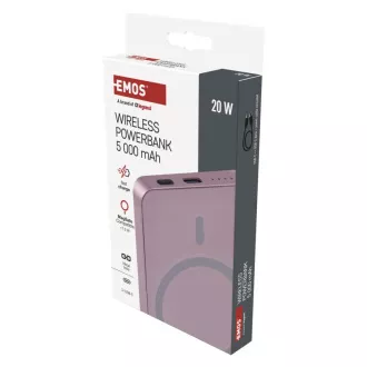 EMOS POWERBANK WI 522, brezžično polnjenje 20W, 5.000mAh, LOSOS, 1xUSB-C EMOS POWERBANK WI 522, brezžično polnjenje 20W, 5.000mAh, LOSOS, 1xUSB-C