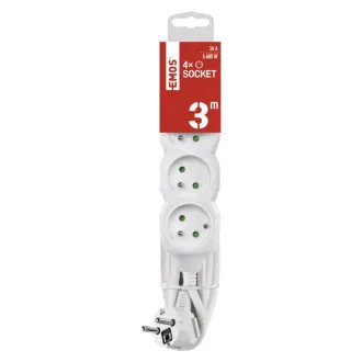 EMOS podaljšek 4z/3m 1,5 mm EMOS podaljšek 4z/3m 1,5 mm
