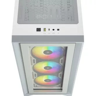 CORSAIR iCUE 4000X RGB TG mid-tower, bela CORSAIR iCUE 4000X RGB TG mid-tower, bela