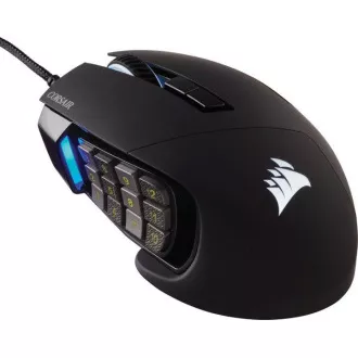 CORSAIR Scimitar Elite/obroč/optični/desna roka/18.000 DPI/brezžični USB/črna