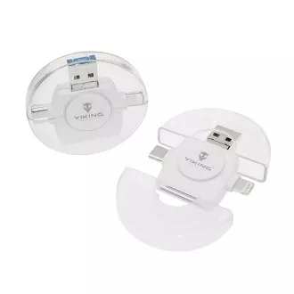 Čitalnik pomnilniških kartic VIKING V4 USB3.0 4V1 bela Čitalnik pomnilniških kartic VIKING V4 USB3.0 4V1 bela