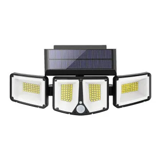 Zunanja sončna LED luč s senzorjem gibanja VIKING S180/1200lm/2200mAh/3 načini/IP65 Zunanja sončna LED luč s senzorjem gibanja VIKING S180/1200lm/2200mAh/3 načini/IP65