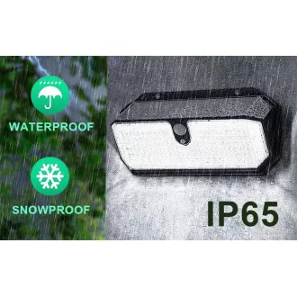 Zunanja sončna LED luč s senzorjem gibanja VIKING S282/2600lm/2200mAh/3 načini/IP65 Zunanja sončna LED luč s senzorjem gibanja VIKING S282/2600lm/2200mAh/3 načini/IP65