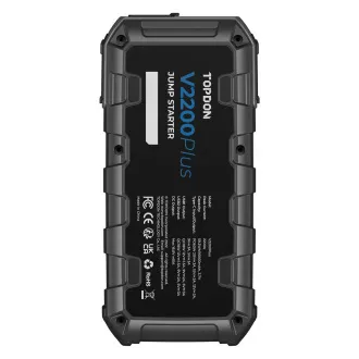 TOPDON V2200Plus/16000mAh/max izhodni tok 2200A/2xUSB-A/USB-C/DC Jack/tester akumulatorjev