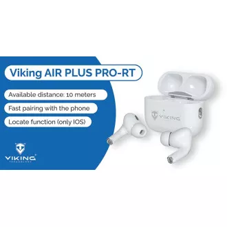 Brezžične slušalke Bluetooth Viking AIR PLUS/ANC/BT/Wireless/White