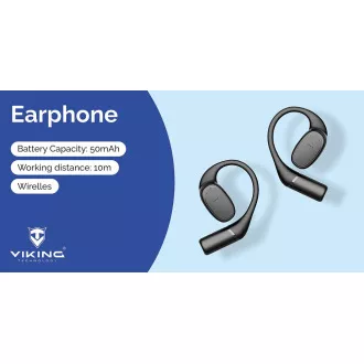 Brezžične slušalke Bluetooth Viking V49/BT/Wireless/Black