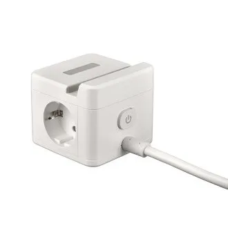 Napajalnik VIKING YC23H, bel/izhod:2xAC,1xUSB-A,2xUSB-C/Mobilno držalo/LED lučka/1,4 m kabla Napajalnik VIKING YC23H, bel/izhod:2xAC,1xUSB-A,2xUSB-C/Mobilno držalo/LED lučka/1,4 m kabla