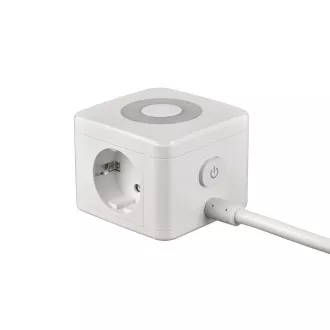Napajalnik VIKING YC23L, bel/izhod:2xAC,1xUSB-A,2xUSB-C/dotična lučka/1,4 m kabla