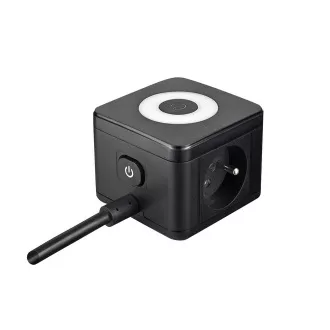 Napajalnik VIKING YC23L, črn/izhod:2xAC,1xUSB-A,2xUSB-C/svetloba LED na dotik/1,4 m kabla