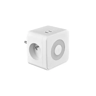 Napajalnik VIKING Y23L, bel/izhod:2xAC,1xUSB-A,2xUSB-C/svetloba LED na dotik