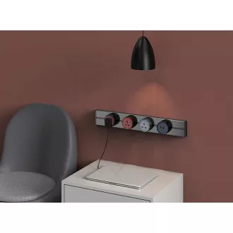 Vtičnica Viking A40SB, srebrno-črna/izhodi - 1xAC/moč do 2500W/230V,16A,50Hz/tip vtičnice