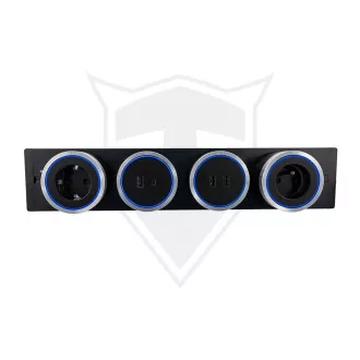 Vtičnica - vgradna Viking LZ40G/230V,50Hz/40cm dolžine/siva/do 5 modulov/IP20/aluminijasta/vgradna