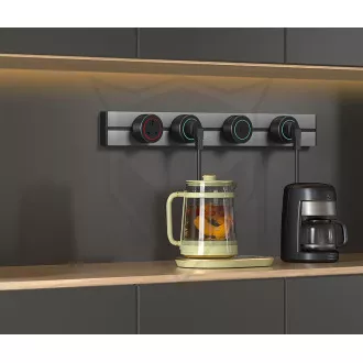 Vtičnica Viking LZ40B/230V,50Hz/40cm dolžine/črna/do 5 modulov/IP20/aluminij/izvedba