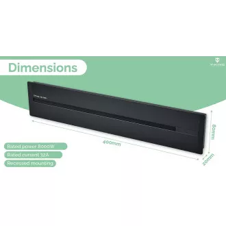Vtičnica Viking LZ40B/230V,50Hz/40cm dolžine/črna/do 5 modulov/IP20/aluminij/izvedba