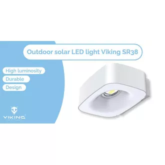 Zunanja sončna LED luč Viking SR38/700 lm/4 načini/IP65/dnevno bela