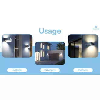 Zunanja sončna LED luč Viking SR38/700 lm/4 načini/IP65/dnevno bela