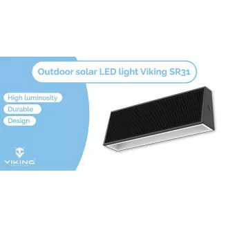 Zunanja sončna LED luč Viking SR31/700 lm/IP44/4 načini/dnevno bela