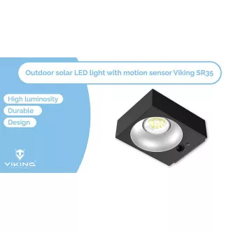 Viking SR35 Zunanja sončna LED luč/senzor gibanja/1000 lm/IP65/4 načini/dnevno bela Viking SR35 Zunanja sončna LED luč/senzor gibanja/1000 lm/IP65/4 načini/dnevno bela
