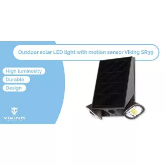 Viking SR39 Zunanja sončna LED luč/senzor gibanja/800 lm/IP44/4 načini/dnevno bela