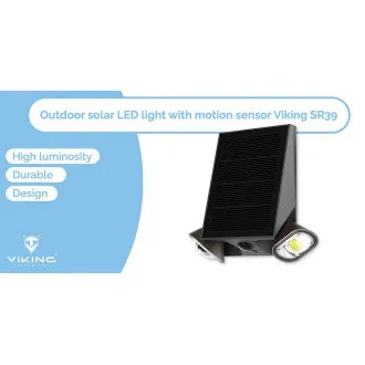 Viking SR39 Zunanja sončna LED luč/senzor gibanja/800 lm/IP44/4 načini/dnevno bela Viking SR39 Zunanja sončna LED luč/senzor gibanja/800 lm/IP44/4 načini/dnevno bela