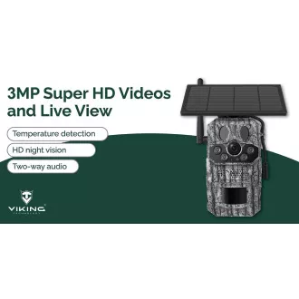 Sončna kamera Viking HDs05 4G/2304x1296/PIR zaznavanje/senzor gibanja/7800mAh Sončna kamera Viking HDs05 4G/2304x1296/PIR zaznavanje/senzor gibanja/7800mAh