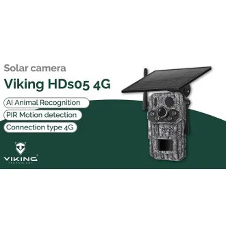 Sončna kamera Viking HDs05 4G/2304x1296/PIR zaznavanje/senzor gibanja/7800mAh